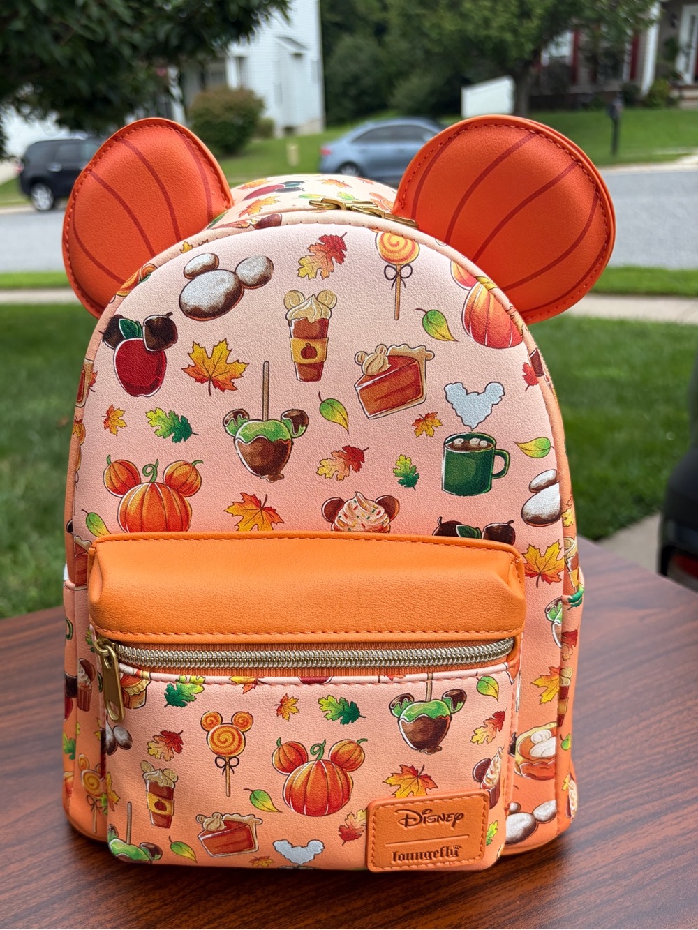 Loungefly Disney Mickey Pumpkin Fall Treats Mini Backpack NWT